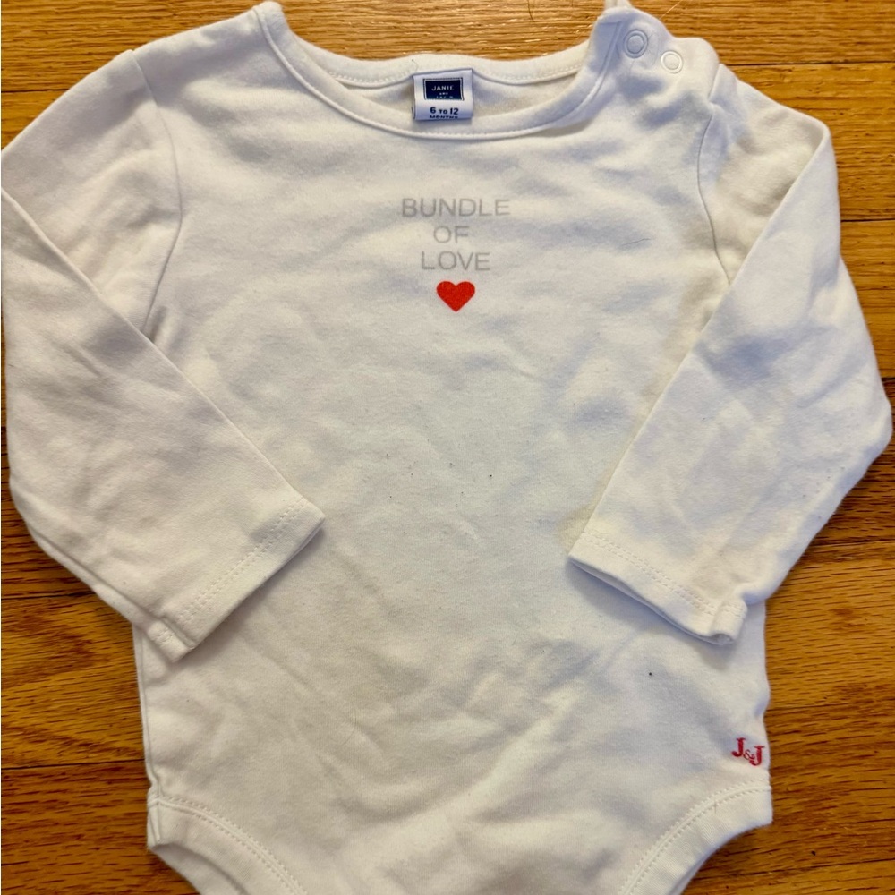 Janie and Jack White and Red Kids Bodysuit